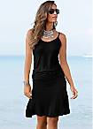 Beachtime Black Two-Piece Style Beach Dress