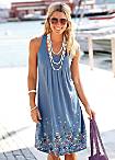Beachtime Blue Petal Print Sun Dress