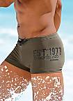 Bruno Banani Olive Boxer Style Swimming Shorts