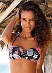 Buffalo Black Floral Bandeau Bikini Top