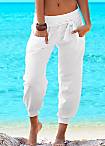 Buffalo London White Beach Trousers
