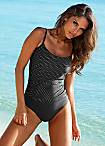 LASCANA Black Fine-Polka Swimsuit