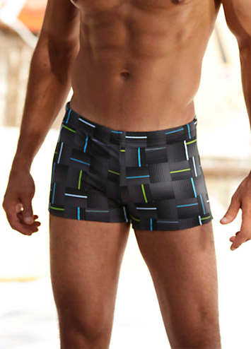 Chiemsee Black Print Boxer Swimming Shorts