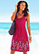 Beachtime Berry Petal Print Sun Dress