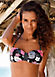 Buffalo Black Floral Bandeau Bikini Top