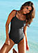 LASCANA Black Fine-Polka Swimsuit