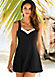 LASCANA Black Flowing Swimdress