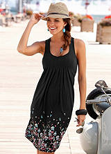Beachtime Black Petal Print Sun Dress