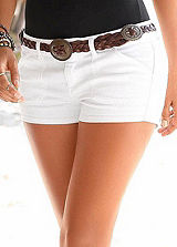 Buffalo London White Denim Hotpants