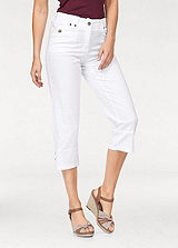 Cheer White Cropped Trousers