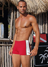 Chiemsee Red Boxer Swimming Shorts