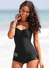 KangaROOS Black Belted Boyleg Swimsuit