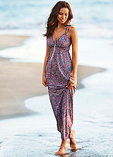 LASCANA Berry Ring-Strap Beach Maxi Dress