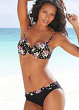 LASCANA Black Floral Underwired Bikini