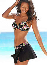 LASCANA Floral Swim Skirt With Briefs
