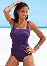 LASCANA Purple Ripple Effect Swimsuit