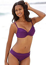 LASCANA Purple Underwired Pleated Bikini