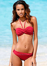 LASCANA Red Bandeau 5-Way Bikini
