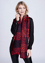 Orange Floral Print Cardigan