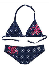 Venice Beach Flower & Polka Triangle Bikini
